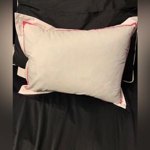 Ralph Lauren Palmer ACC oblong breakfast toss pillow white/pink trim